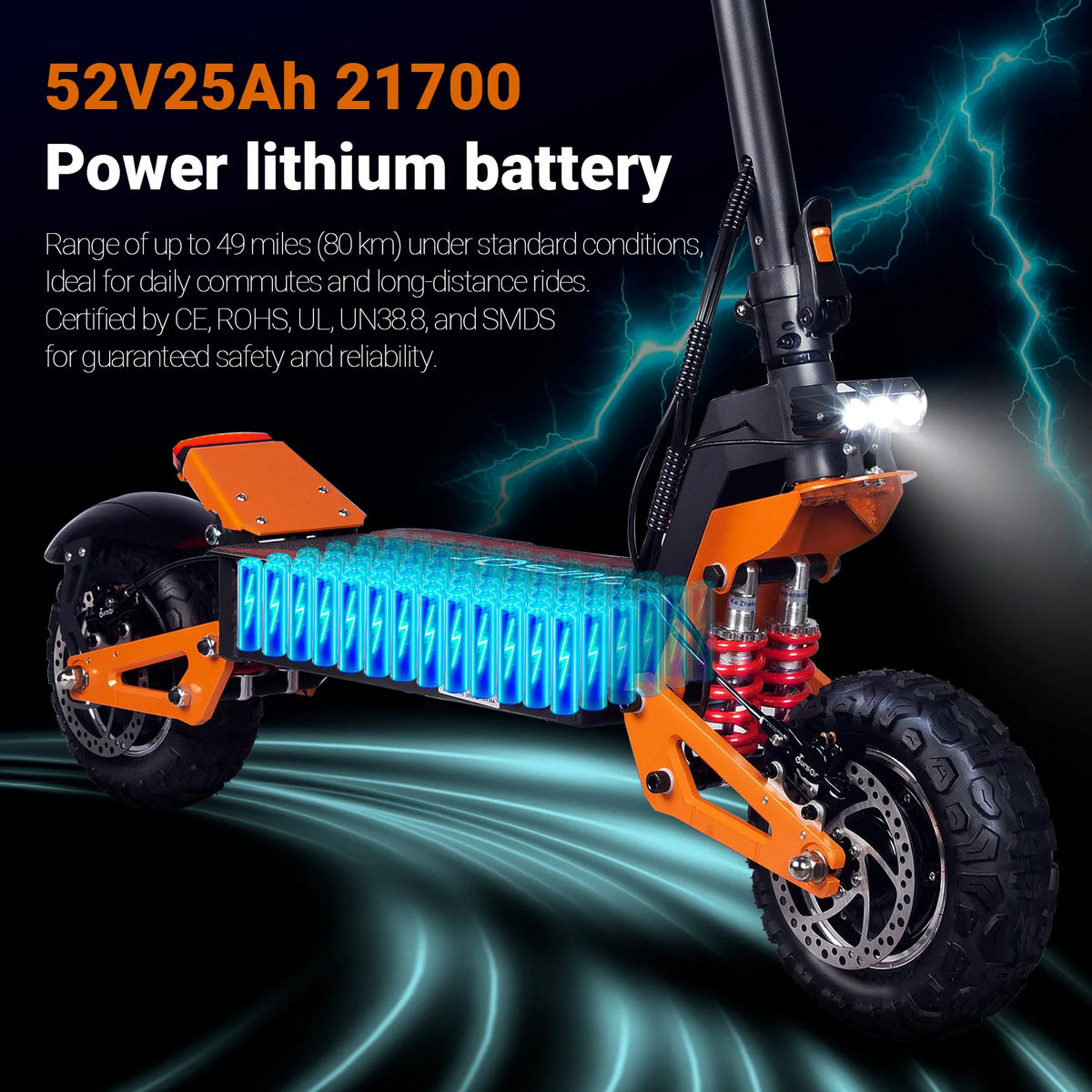 Foldable Dual Motor Off Road Electric Scooter With Hydraulic Brakes
