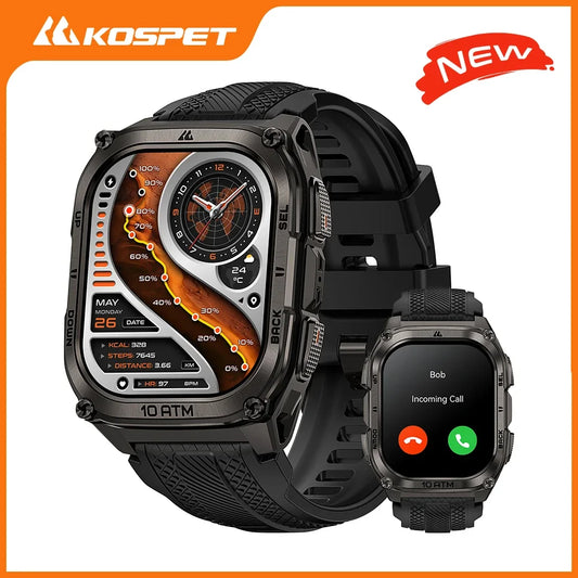 KOSPET Tank M4 Stainless Steel GPS Smartwatch With Health Monitoring