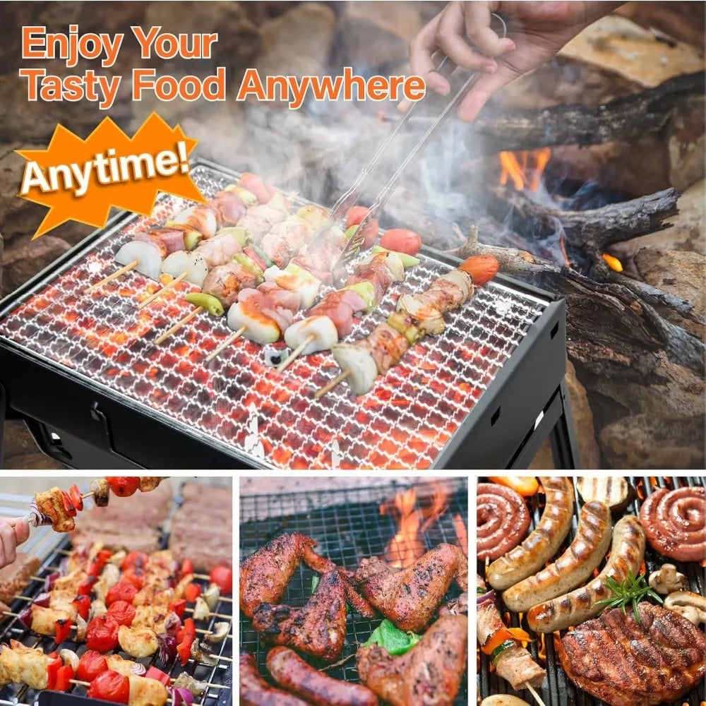XIUWO Portable Folding Charcoal Grill For Outdoor Cooking