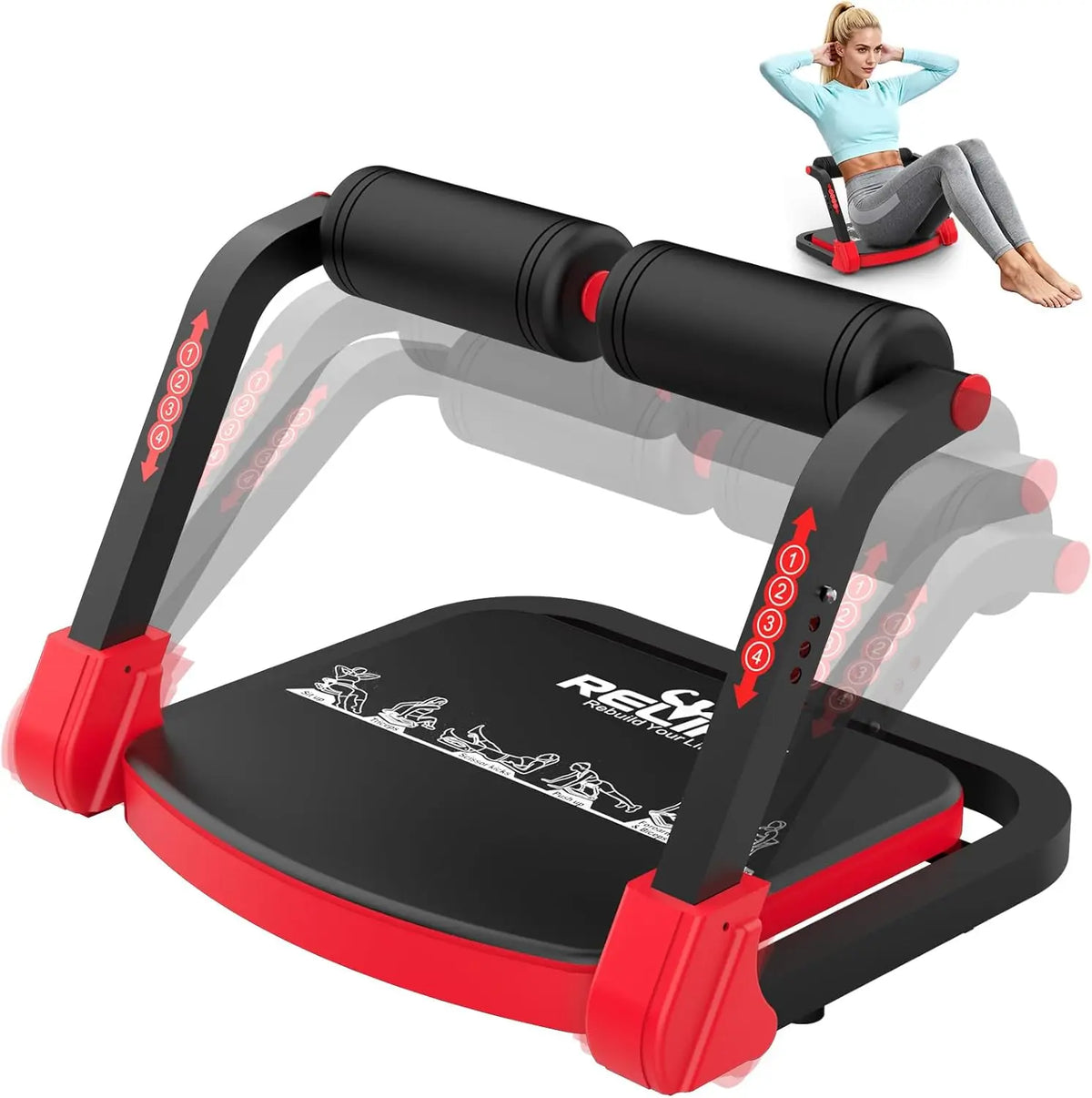 Adjustable Core Training Machine With Automatic Rebound
