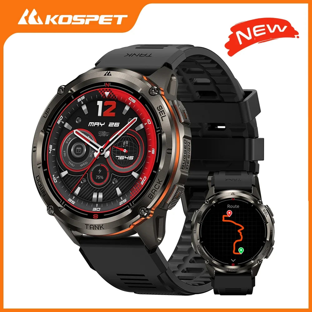 Kospet Tank T3 Gps Smartwatch Featuring Bluetooth Calls And Durability