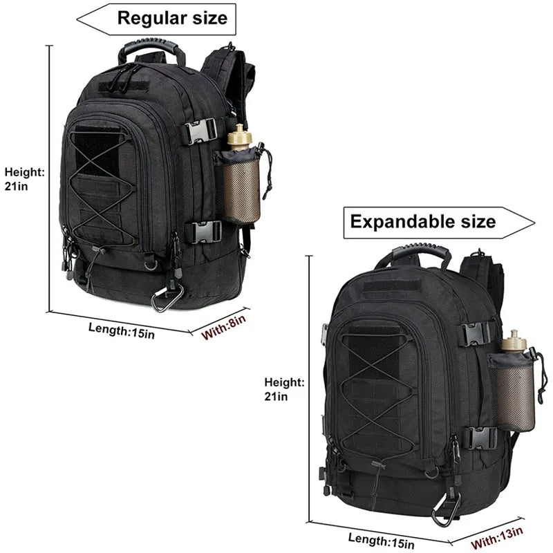 LQARMY Military Tactical Nylon Molle Backpack For Hiking Camping