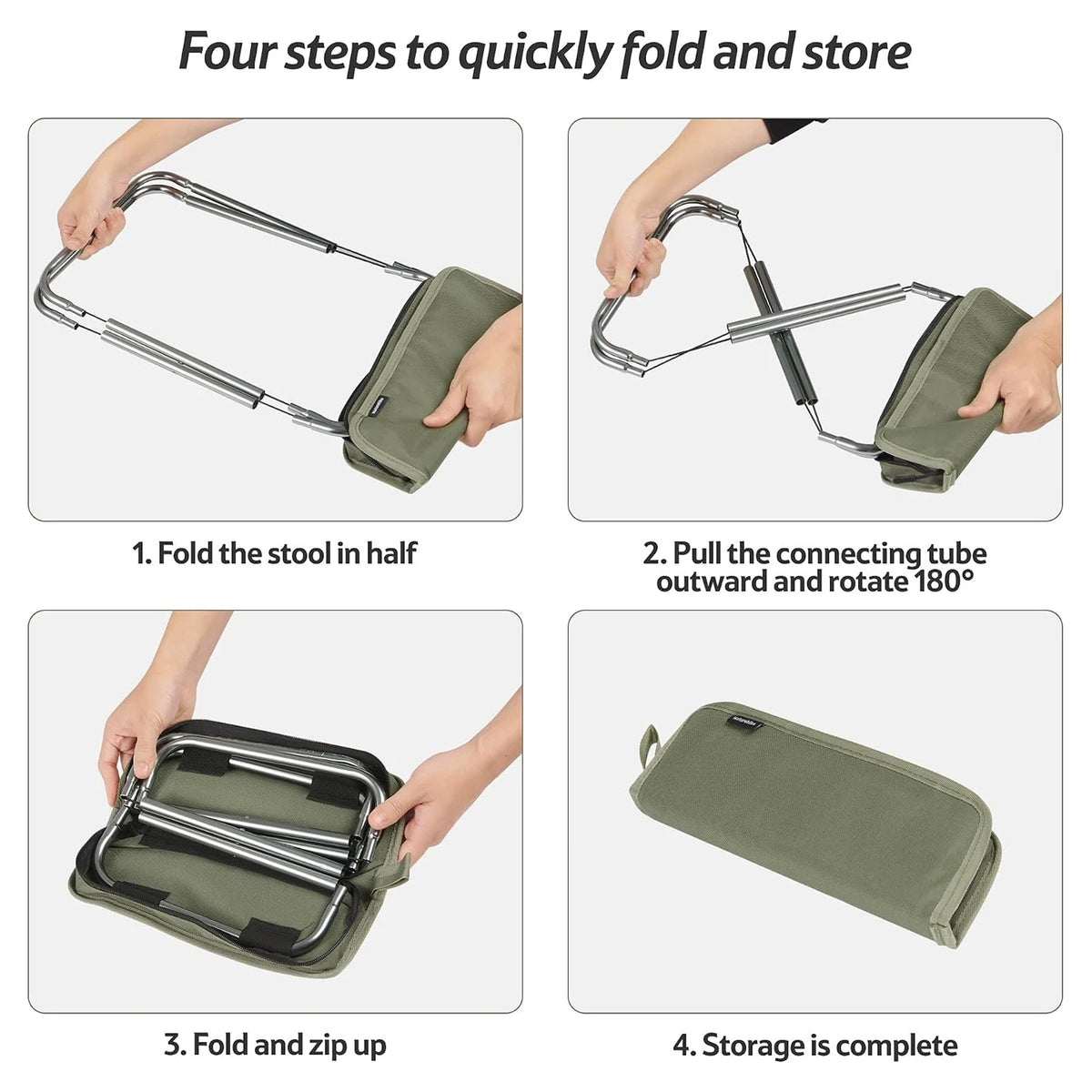 Naturehike Lightweight Foldable Camping Seat Packable Hiking Stool