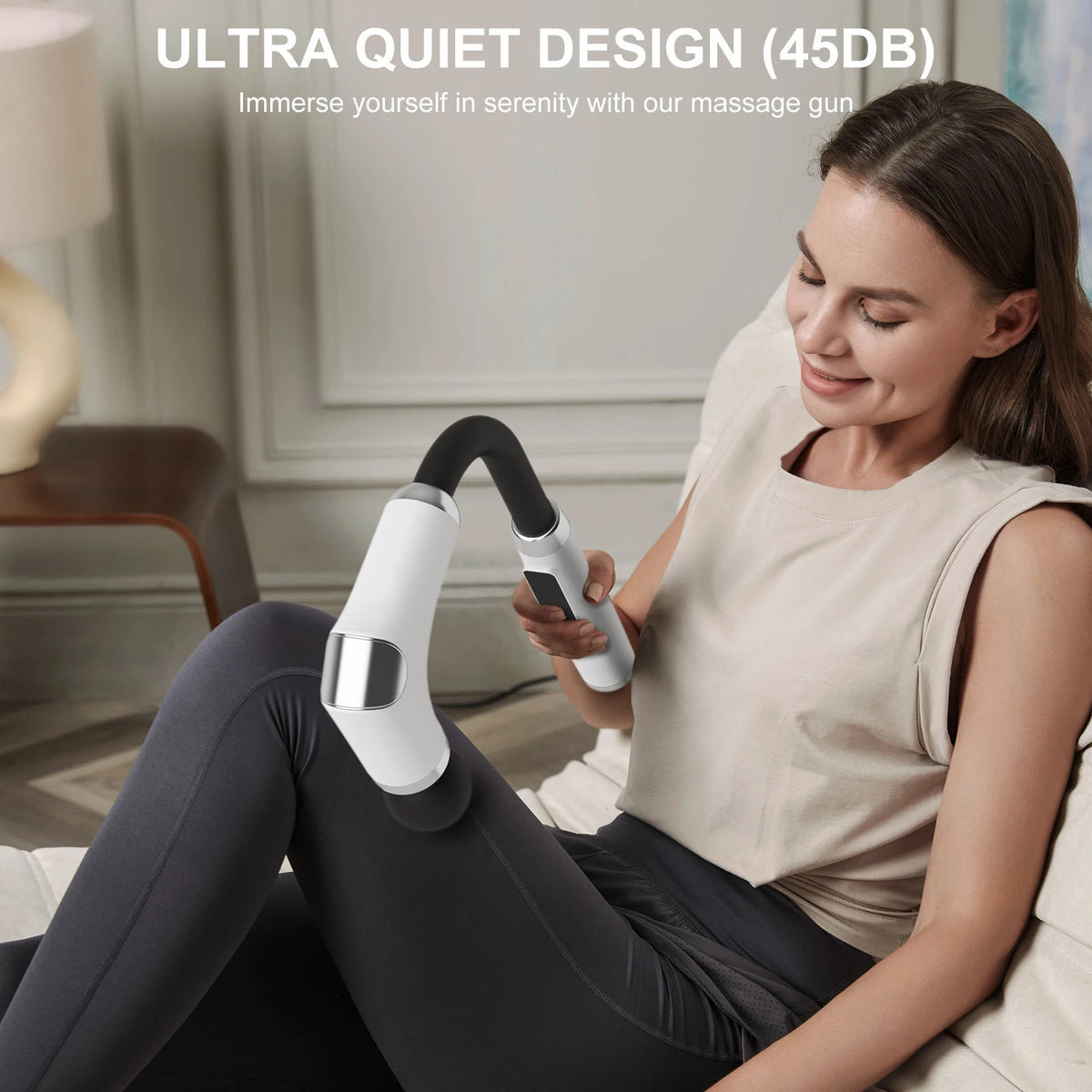 Long Handle Eight Attachment Rechargeable Massage Gun