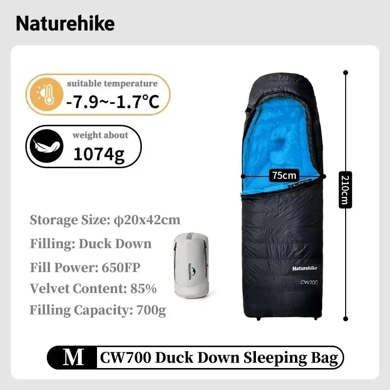 Naturehike CW400 Ultralight 650FP Duck Down Sleeping Bag Four Seasons