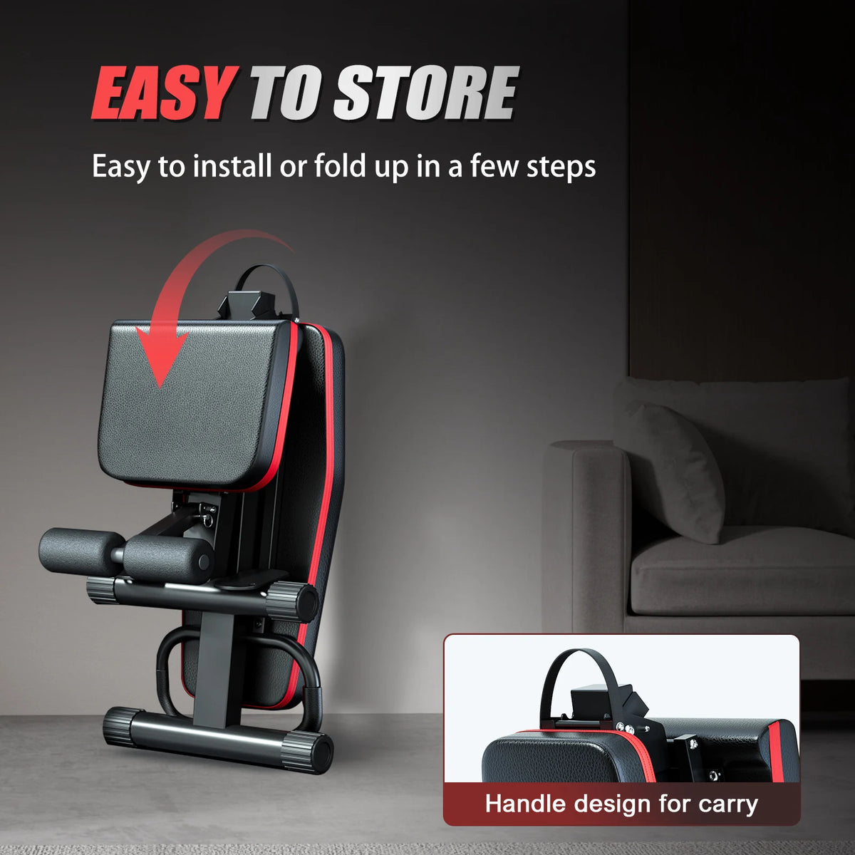 Foldable Weight Bench 1000lb Capacity Sit Up Assist Flat Incline