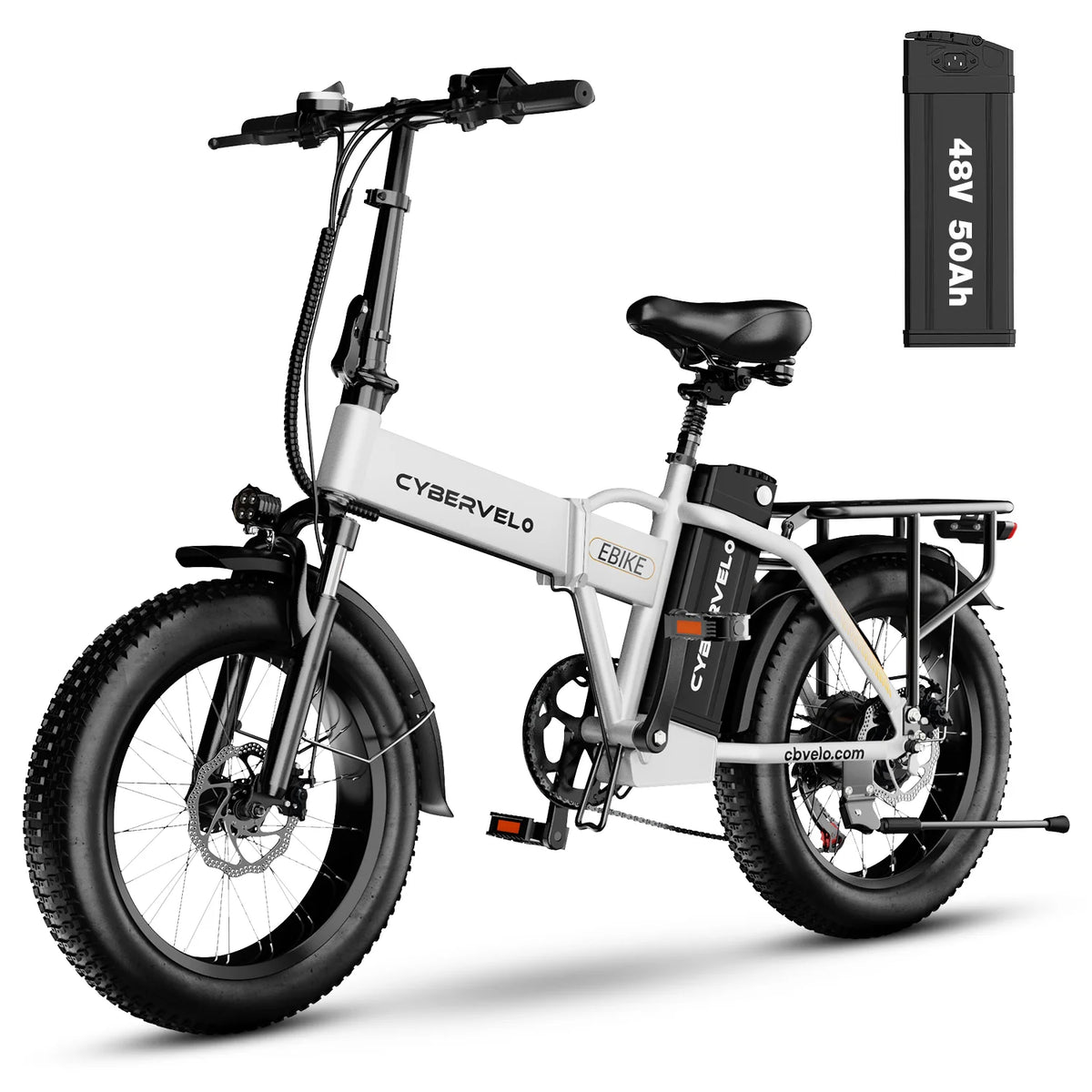 Cybervelo EK4 Folding Electric Bike With Long Range Fat Tires