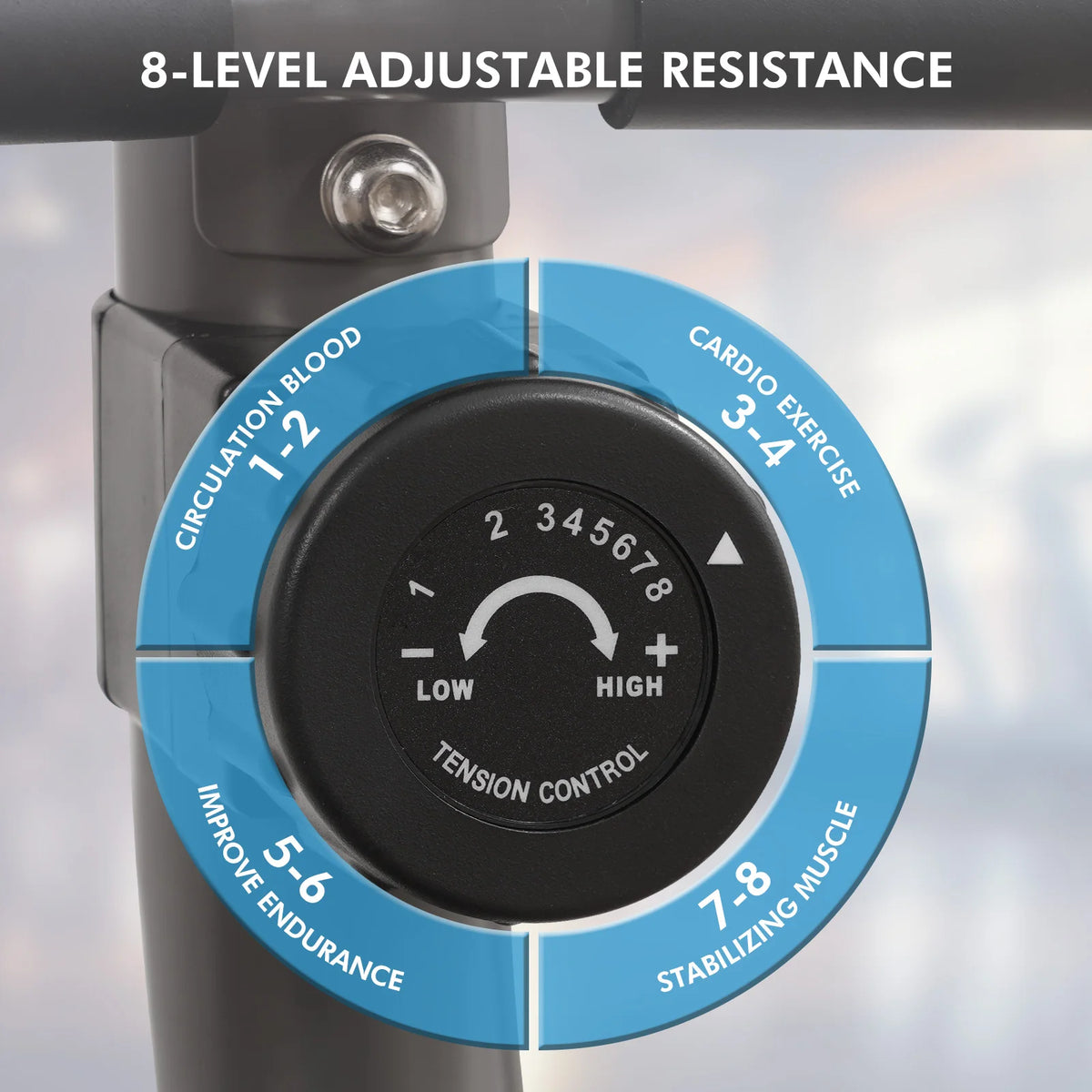 Quiet Recumbent Exercise Bike for Home With Eight Resistance Levels