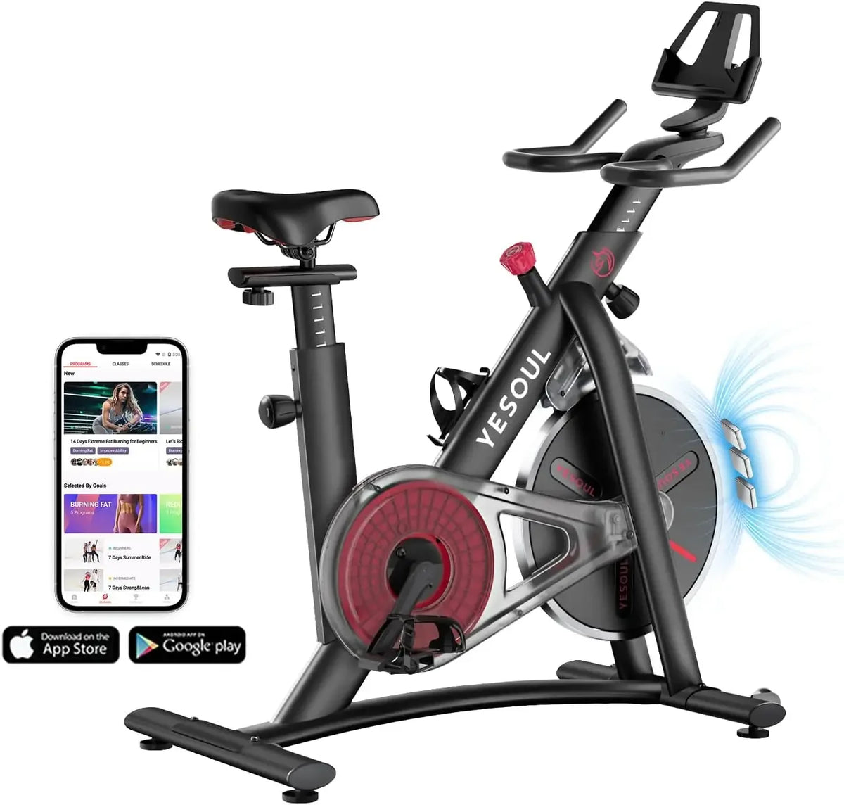 Smart Magnetic Resistance Exercise Bike for Home Indoor Cycling