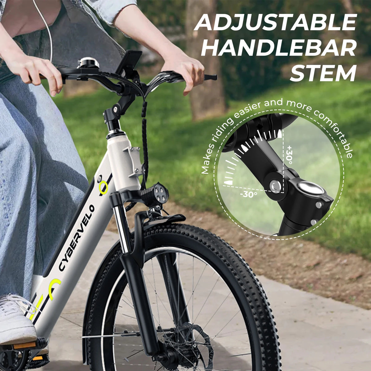 Cybervelo Urban Commute Step Through Electric Bike With Seven Speed
