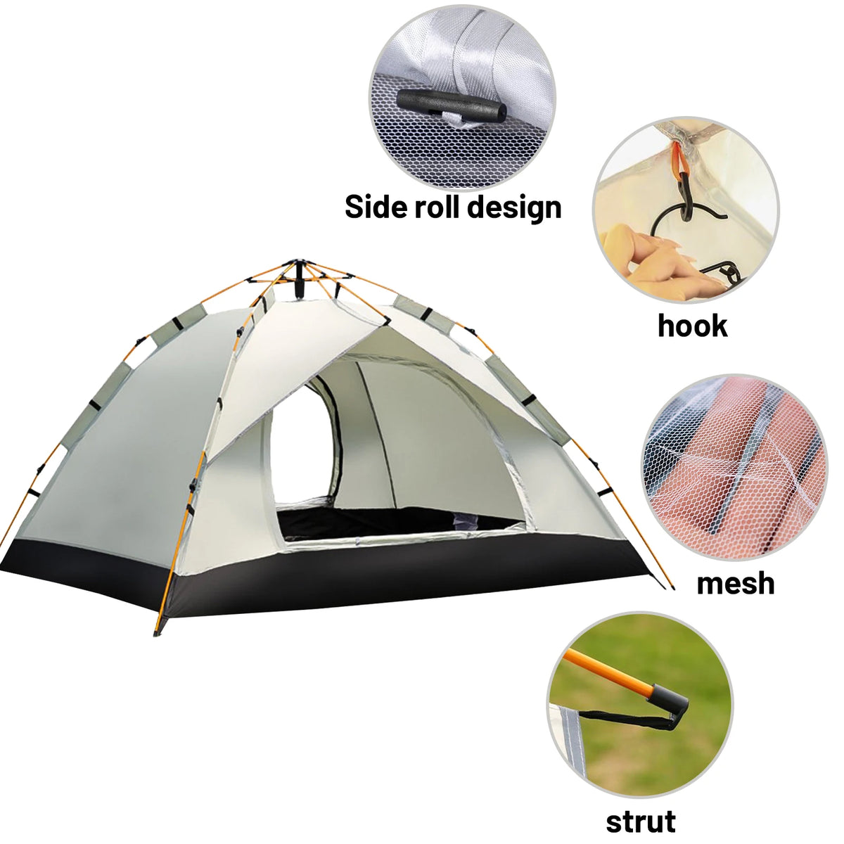 Pakicetus Automatic Family Camping Tent Quick Setup Weather Resistant Portable