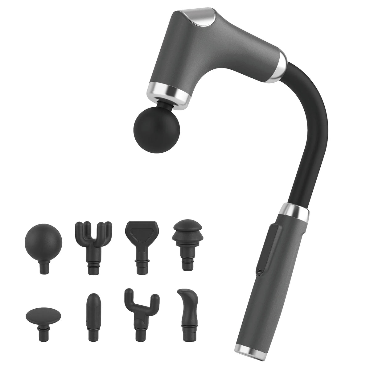 Long Handle Eight Attachment Rechargeable Massage Gun