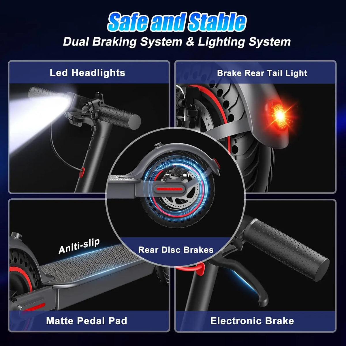 OBX Electric Scooter With App, Foldable Adult Commuter Scooter