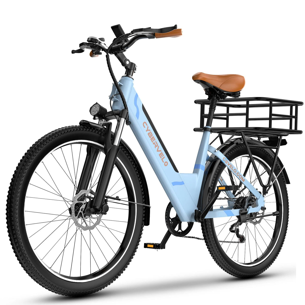 Cybervelo Urban Commute Step Through Electric Bike With Seven Speed