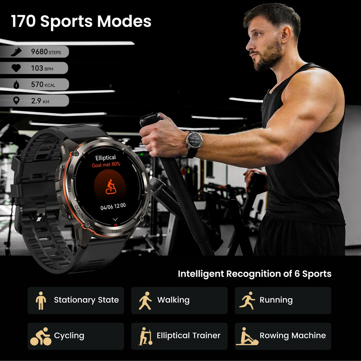 Kospet Tank T3 Gps Smartwatch Featuring Bluetooth Calls And Durability