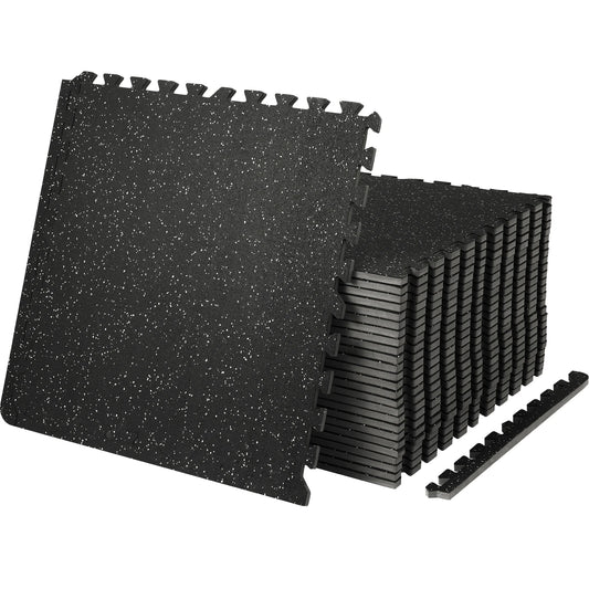 SucceBuy Interlocking Rubber And Eva Foam Gym Floor Mats