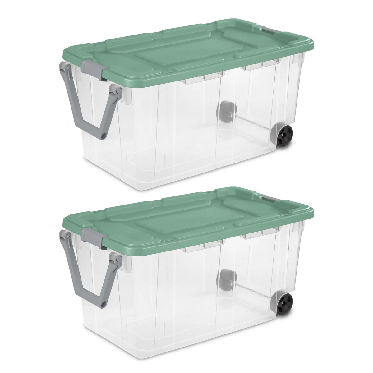 Sterilite Industrial Wheeled Storage Tote With Secure Handle