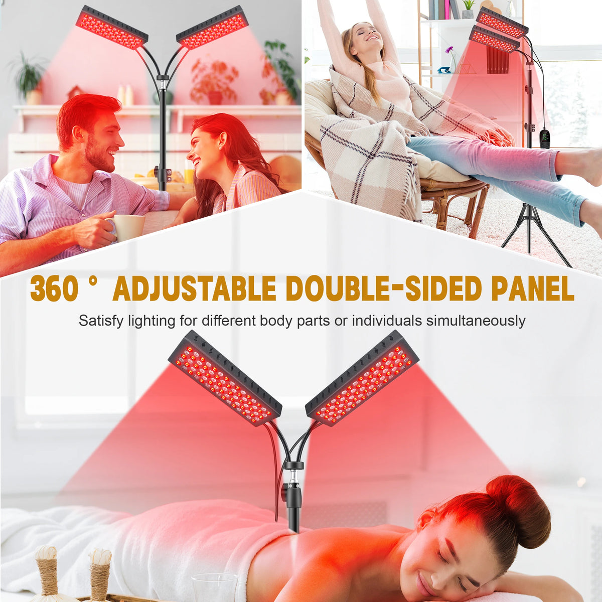 Astarexin Dual Head Red Light Therapy Panel Face And Body Care