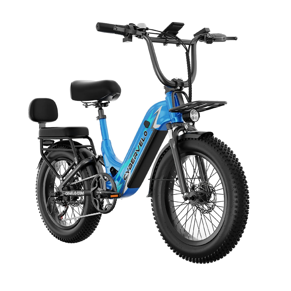 Cybervelo Step-Thru E-Bike With 1500W Peak Motor And 7-Speed Battery