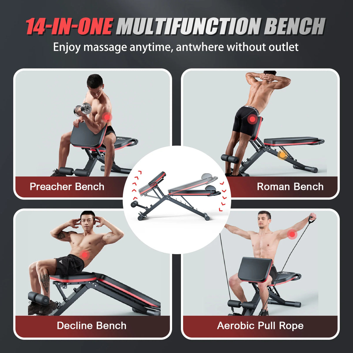 Pre Assembled Foldable Dumbbell Weight Bench For Home Workouts