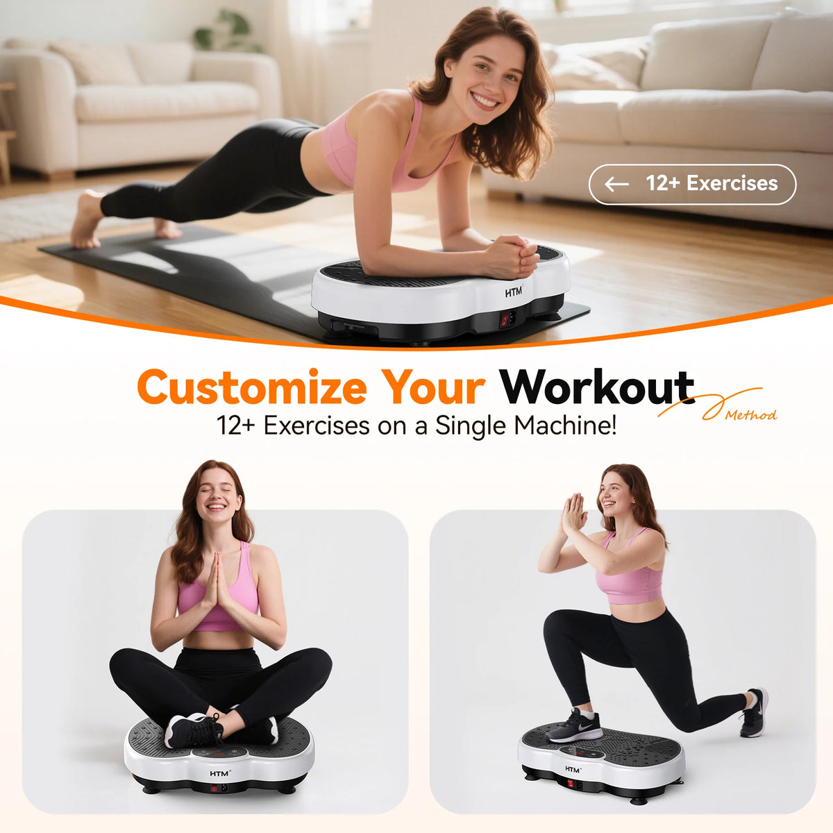 HTM Professional Whole Body Vibration Plate Workout Machine