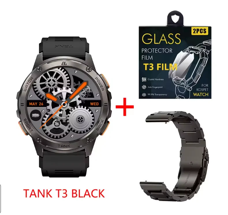 Kospet Tank T3 Smart Watch With Call And Fitness Tracking