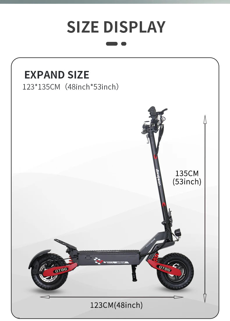 Arwibon 1200W Foldable Electric Scooter For Adult Riders