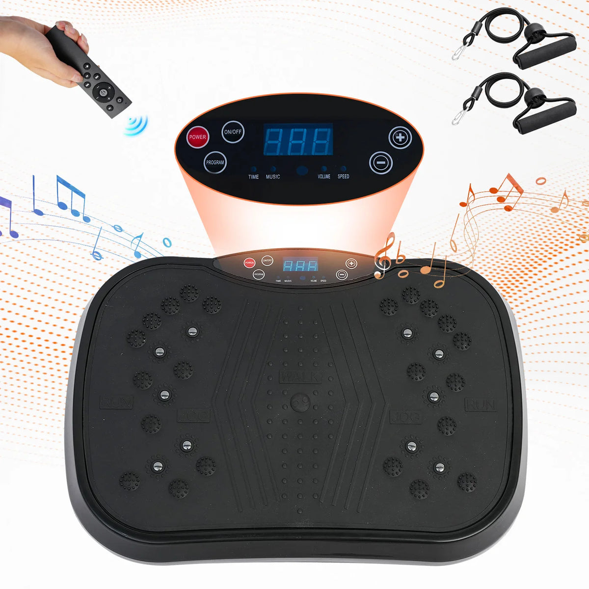 Portable Vibration Plate Exercise Machine Bluetooth Remote Adjustable Speed