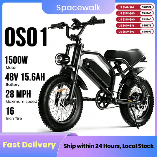 Eilleo Spacewalk Full Suspension Fat Tire Electric Bike