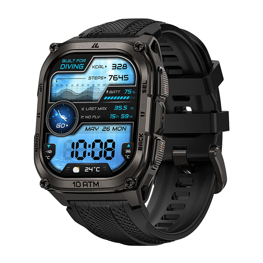 KOSPET Tank M4 Stainless Steel GPS Smartwatch With Health Monitoring