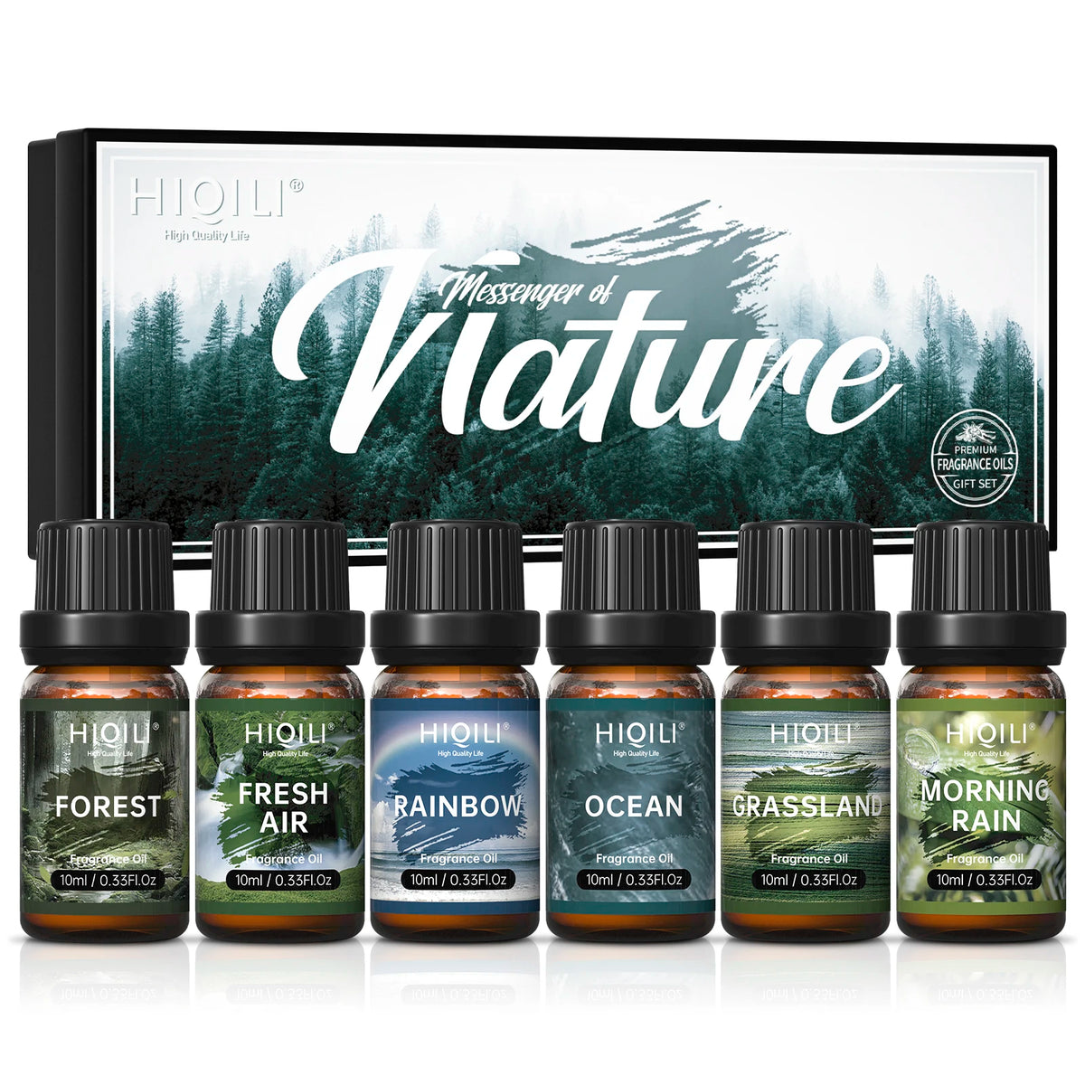HIQILI Nature Theme Fragrance Oils Gift Set For Aromatherapy