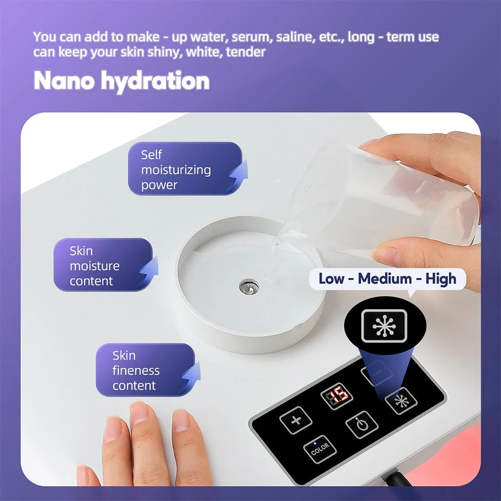 Foreverlily Foldable LED Skin Rejuvenation And Nano Spray Device