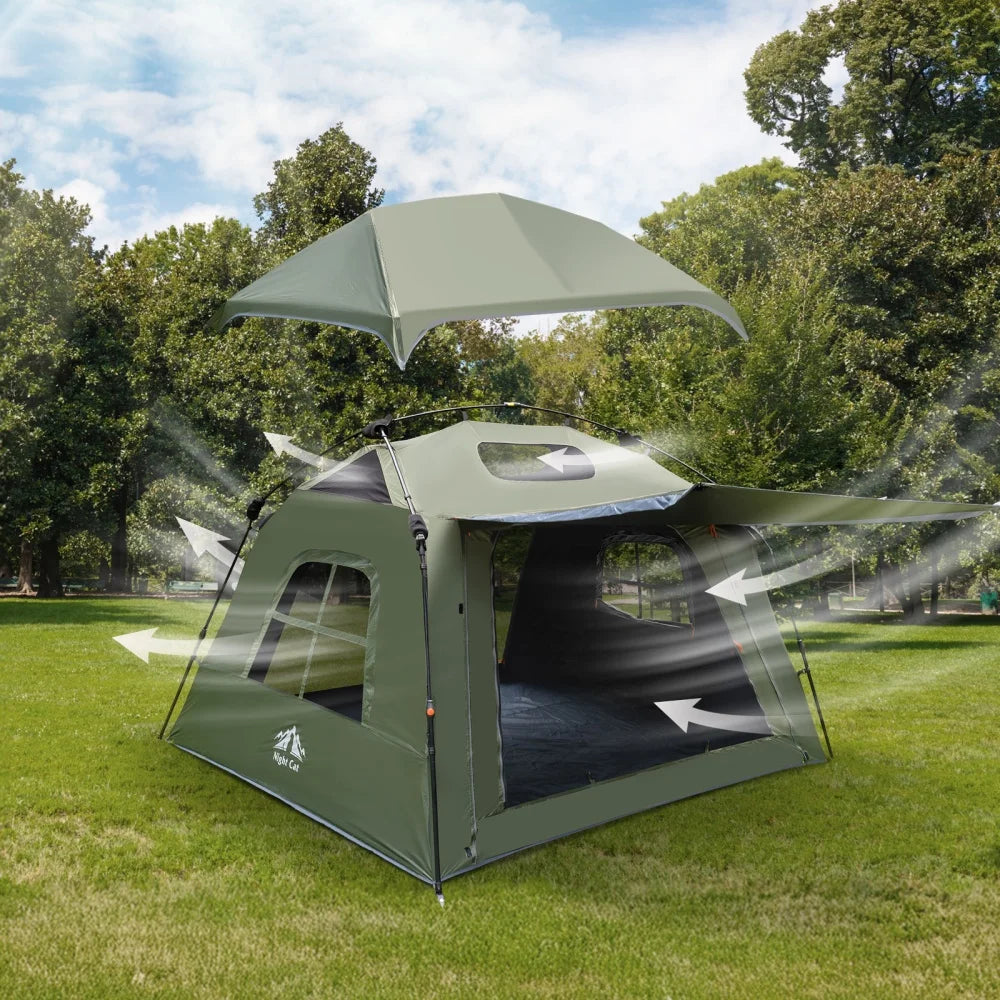 Night Cat Instant Pop Up Blackout Waterproof Camping Tent