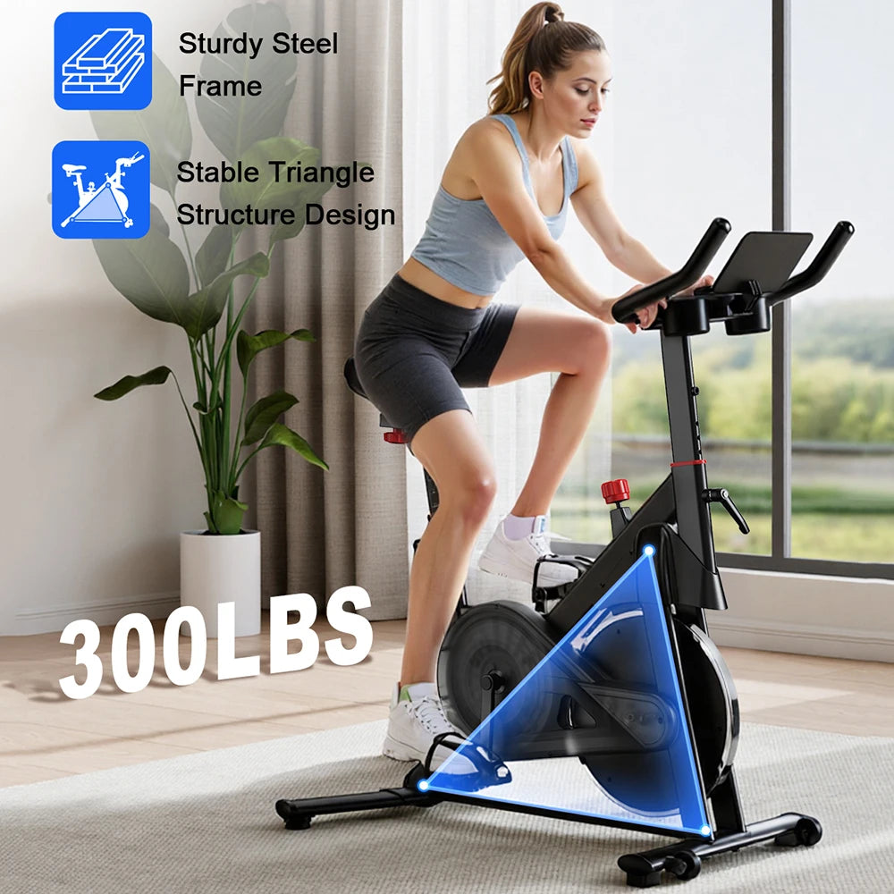 LACUFFY Magnetic Exercise Bike With Bluetooth And Quiet Resistance