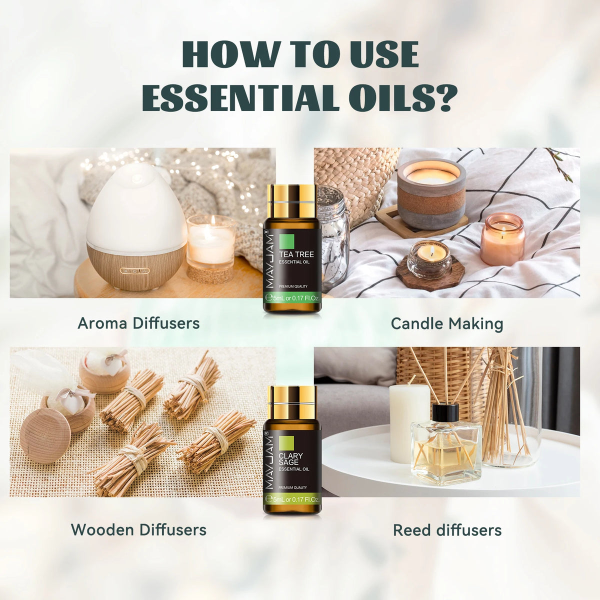MAYJAM 20 Bottles Aromatherapy Essential Oil Set For Diffuser