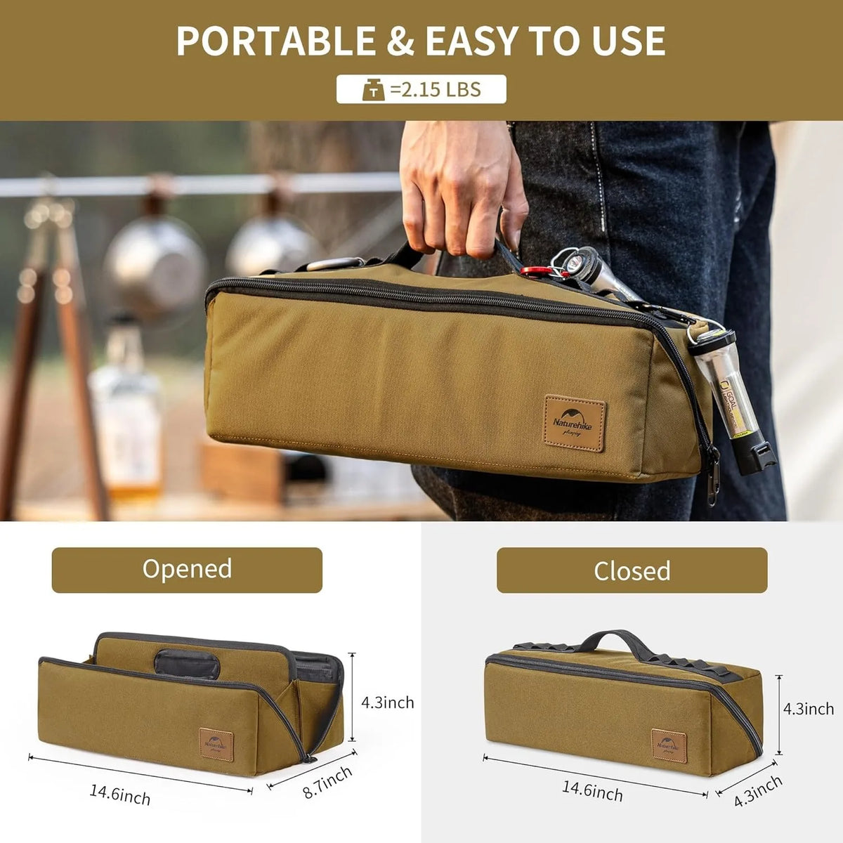 Naturehike Folding Camping Tool Bag Multifunctional Storage Organizer