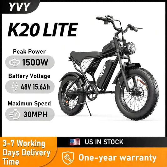 YVY K20 Lite Electric Fat Tire Mountain Bike For Adults