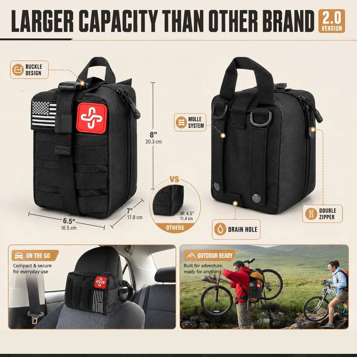 Comprehensive 258 Piece Car Emergency Safety Survival Kit
