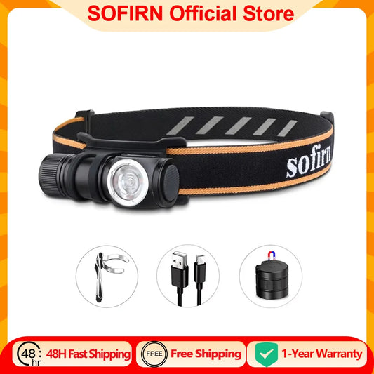 Sofirn HS10 USB C Rechargeable Headlamp 1100LM 90CRI Magnetic Tail